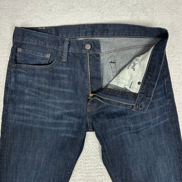 Levis‎ Jeans Mens 34x30* 513 Slim Straight Fit Blue Denim Non Stretch Whiskered - Picture 5 of 16